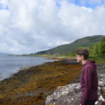 Kai looking over Loch Beg