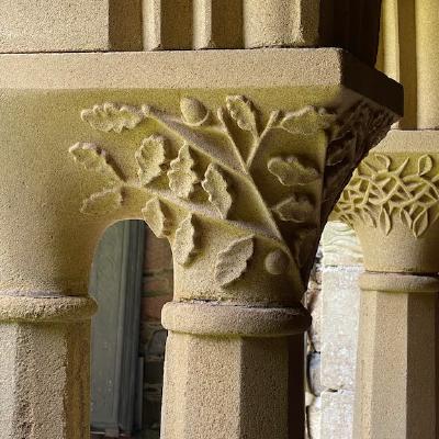 Carved pillars