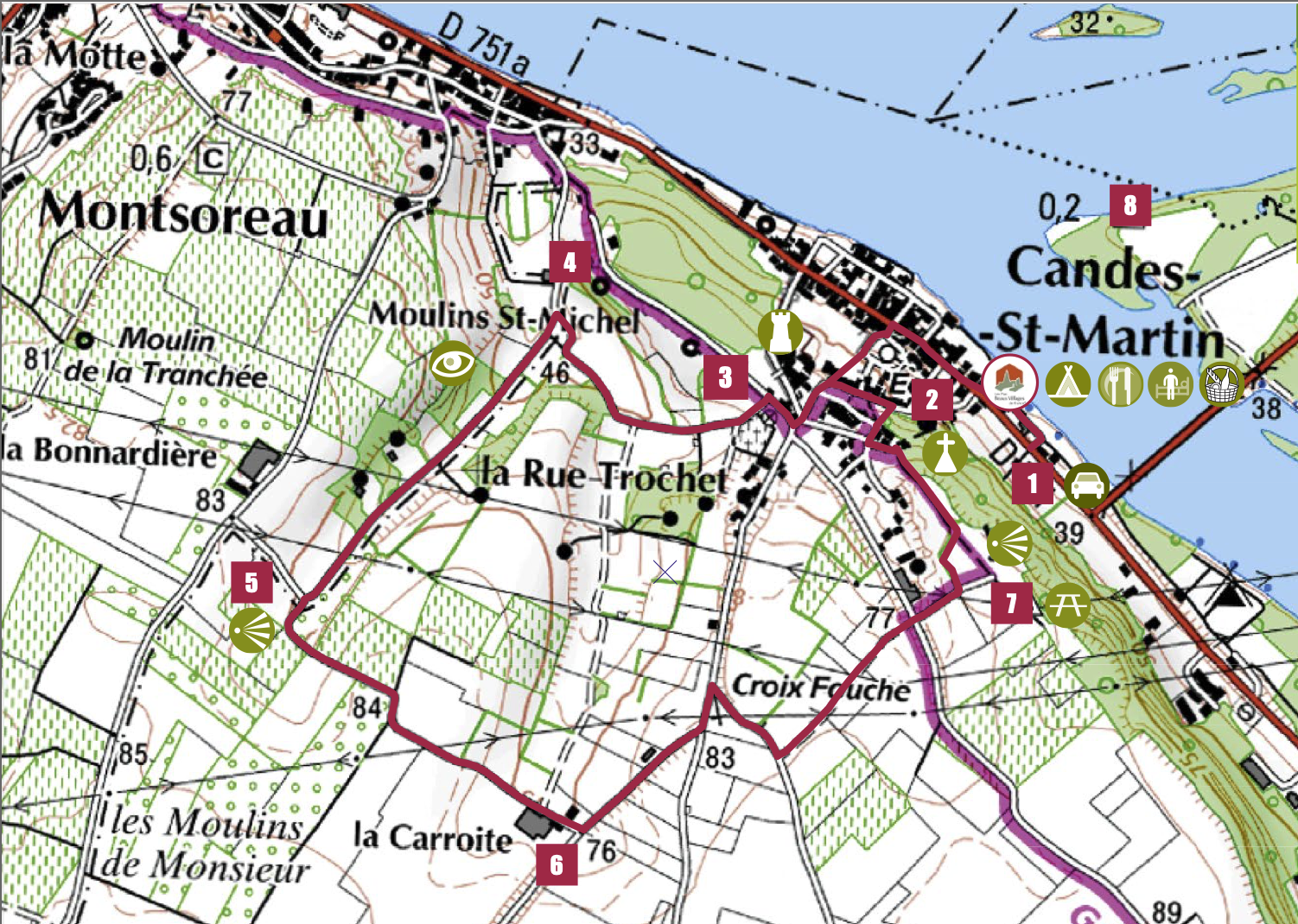 Candes-Saint-Martin walking route