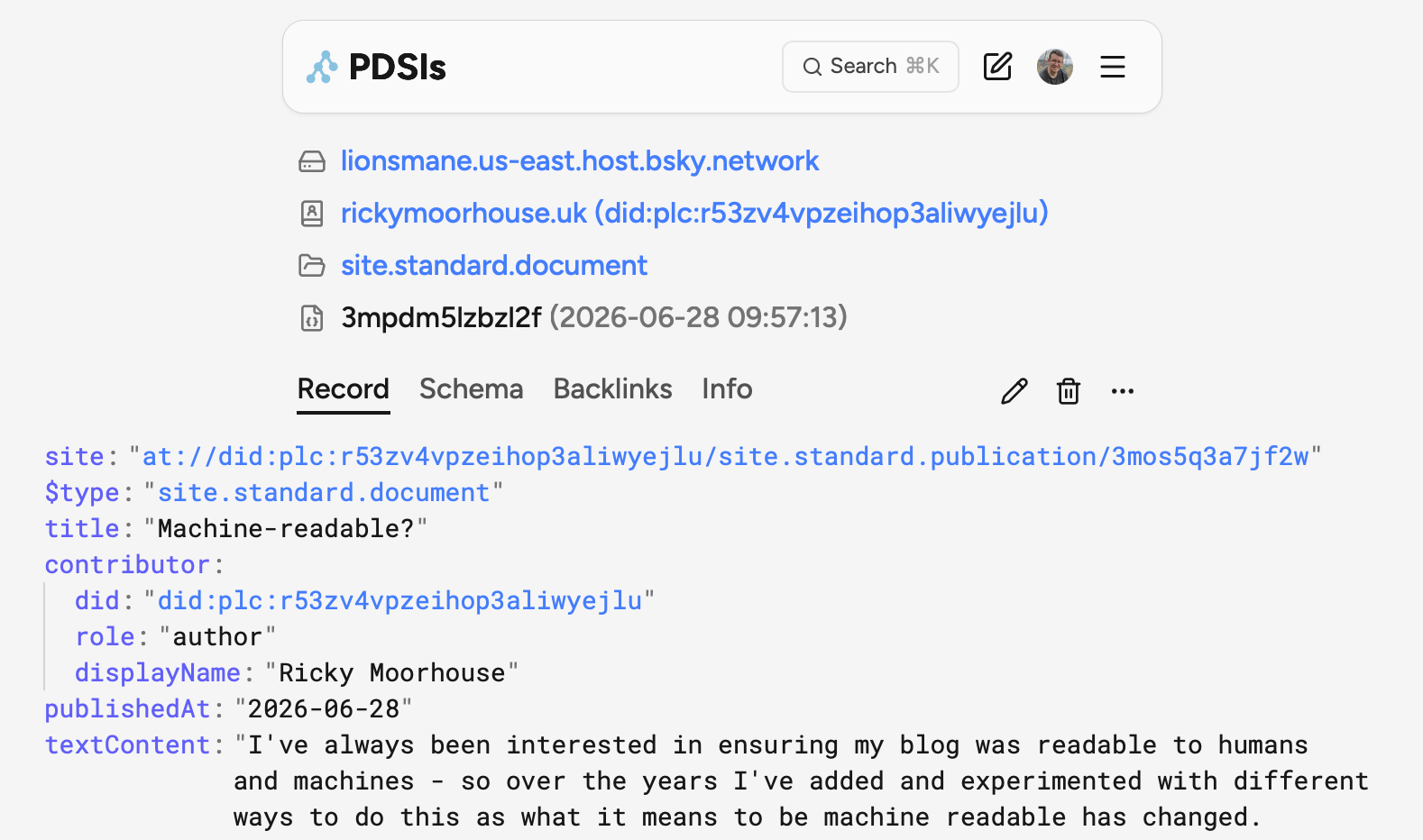 pds.ls example screenshot for this post