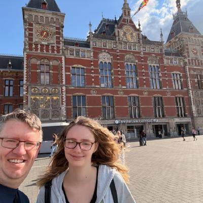 Me & Jess at Amsterdam Station
